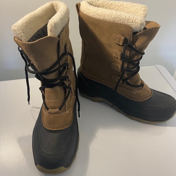 Lands' End Winter Snow Boots Boys Size 7 Leather Upper Lace Up Waterproo… - Picture 4 of 13